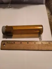 6) Amber Glass Scientific Laboratory Vacuum Beekers 6 In Total.