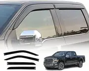 OAD4X4 Weathershields Compatible with Ford F-150 F150 2015-Onwards, Weather Shields Window Visors Wind Deflectors Sun Rain Guard 4PCS Set