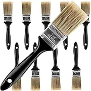 KINJOEK 10 Packs 1.5 Inch Paint Brush, 1 1/2 Inch Home Wall Trim House Chip Paintbrush Set, Professional Multi-Purpose Home Repair Tools for DIY Paint Stains Varnishes Acrylics Cabinet Deck Fence