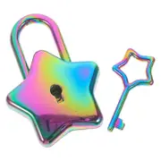 Padlock Star for Women, Easy to Use with a Strong and Lightweight Key Assorted Color 4.20X3.00X2.00CM