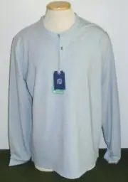 NWT Footjoy Arcadia French Terry Henley Shirt, Grey Cliff Heather, Large, 30040