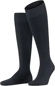 [FALKE] Lufthansa Travel & Comfort Men's Energizing Wool Knee-High Socks Merino Wool Cotton Black Grey More Colours Thermal Warm Long Compression Support Socks 14-16 mmHg For Winter 1 Pair
