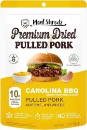 Meat Shredz Premium Dried Pulled Pork Carolina BBQ Sweet Mustard Flavor