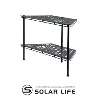ANGLE MEZA 多功能露營桌 梯型組合桌(黑) 六角鐵桌、烤肉圍爐桌、梯形露營層架 雙層置物架 (8.8折)