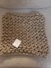 SARO LIFESTYLE Maglia Collection Chunky Knit design Throw wool pillow cover