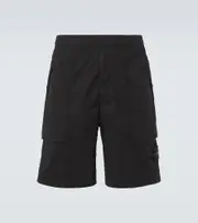 [Stone Island] Stone Island Compass cotton-blend cargo shorts 33 black