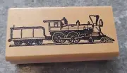 Locomotive Train Caboose Rubber Stamp $10