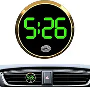 Electronic Clock for Car - Dashboard Round Touch Screen Clock - Stylish Appearance Car Accessories for SUV, Sedan, Small Car, RV, Truck