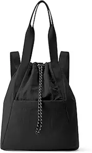Large Drawstring Gym Bag, Sports Backpack with Adjustable Wide Shoulder Straps, Multiple Storage Pockets, Perfect for Fitness, Travel & Everyday Use​​