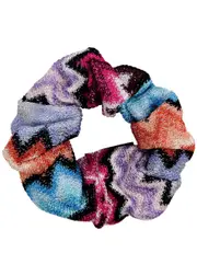 Missoni Zigzag-intarsia Knitted Scrunchie - Multicoloured 1 ONE SIZE
