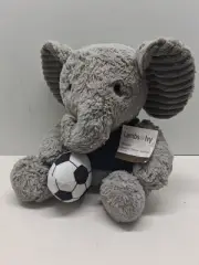 Lambs & Ivy 12" "Blazer" Plush Elephant Stuffed Animal W Soccer Ball New NWT
