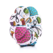 (1)1 Pcs Creative Pumpkin Fabric Sewing Needles Pin Cushion With Elastic