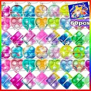 Pop Fidget Keychain It Mini Fidget Toys Bulk Party Favors for Kids 4-8,8-12 Year Boys Girls Push Pops Bulk Toys Its Small Prizes for Kids Classroom Birthday Party Favors Bubble Poppers