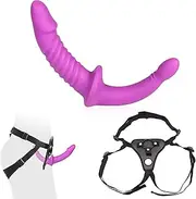 Strapon-on Double Dildo Strap-On Dildo Strap On Strap for Women Lesbian, Removable Realistic Dildo Dildo Plug with Adjustable Harness, Masturbator Sex Toy for Women