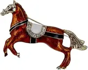 [Yardenfun] Elegant Horse Brooch Vintage Style Alloy Breastpin Fine Workmanship Suitable