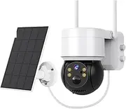 Solar Camera WiFi Outdoor 4MP HD Wireless Security CCTV Night Vision PIR Human Detect PTZ Camera with Solar Panel(4MP ADD 32G)