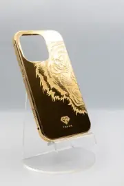 24K GOLD LUXURY iPhone 15 Pro Max TIGER EDITION METAL CASE MAGNETIC COVER