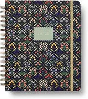 RIFLE PAPER CO. 2025 17-Month Academic Hardcover Spiral Planner | Weekly and Monthly Pages, Inspirational Quotes, Sticker Sheets, Illustrated Pocket Folder (10" x 8.5"), Estee