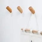 Solid Wood Wall Hanger Coat Rack Clothes Hanger Wood Wall Hook Scarves
