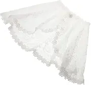 [VALICLUD] Bridal White Lace Shawl Cape: Wedding Dress Cover Up -bridesmaid Wrap With Sparkling Rhinestone For Brides And Evening Events