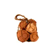 Maine & Crawford 38cm Jute Rope Mixed Leaf Balls Decor Boho/Nordic Light Brown