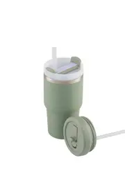 HydroQuench Insulated Smoothie Tumbler With Two Lids (Agave) - 550mL