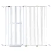 riin Extra Tall 150cm Baby Pet Security Gate Metal Safety Guard Tension Pressure Mounted for Children Dog Kitten Adjustable Width Range 150.5-156.5cm Largest Gap Between Bars 42mm Model A43