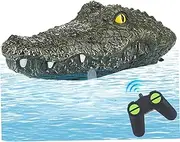 Alligator Head Decoy Remote Control Boat, 2.4 Ghz 4-Ways Floating Alligator Head RC Boats, Simulation Alligator Pool Float for Adults and Kids
