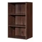 HONEY JOY Cabinet Multi-functional Display Open shelf Bookcase 17" 3-Tier Coffee