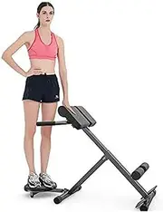 Roman Chair Bench Back Hyperextension Bench Adjustable Ab Workout Equipment Bench Exercise Strength Training Back Machines for Home Gym