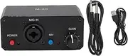 Microphone Preamp High Gain 48V Phantom Power XLR Output Mic Preamplifier for Dynamic and Condenser Microphones Booster Output Voicing Tube Mic Preamp
