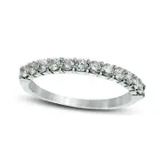 0.50 CT. T.W. Natural Diamond Prong Band in Solid 14K White Gold