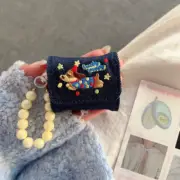 Cute Denim Earphone Bag Case for Apple Airpods 4 Gen Protector Cover Headset Box
