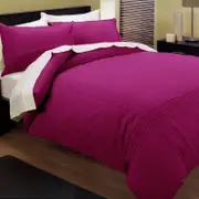Kingtex Pintuck Quilt Cover Set Fushia Double