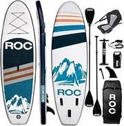 [Roc] Inflatable Stand Up Paddle Boards with Premium SUP Paddle Board Accessories, Wide Stable Design, Non-Slip Comfort Deck for Youth & Adults