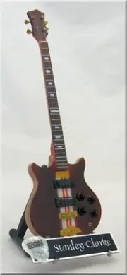 STANLEY CLARKE Miniature Guitar Bass Alembic Jazz w/ Guitar Pick
