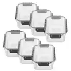 6x Boxsweden Crystal Clear 1.2L/21cm Pantry Food Storage Container Organiser