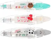 Tofficu 3pcs Craft Tape Correction Tape Adhesive for Diy Projects Kawaii Animals Patterns