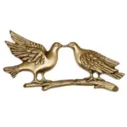 Brass Kissing Doves Applique for Box/Cube Cremation Urn, Pewter Also Available