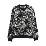 [Versace Jeans Couture] Versace Jeans Couture Baroque-print Sweatshirt M BLACK
