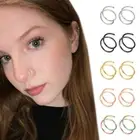 Double Hoop Nose Ring for Single Piercing Spiral Nose Ring Double Nose Hoop Punk