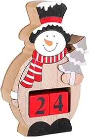 Table Wooden Calender Decor | Tabletop Christmas Countdown Calendar Decor with Numbers Blocks - Festival Advent Calendar Home Ornaments for Schools, Offices, Rooms