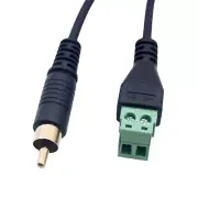 1x Gold Plated Phono RCA Male to AV Screw Terminal Solderless Adapter Cable 30cm