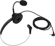 Business Headset 2.5mm Computer Headphones with Noise Canceling Mic, Inline Control, Business Headset for Skype, SoftPhone, Call Center, Crystal Clear Chat, Super Light
