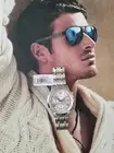 NWT GUESS Water-Resistant Silver-Tone Sport Watch