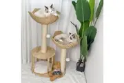 Cat Tree Tower Large Scratching Post Condo Basket Activity Center