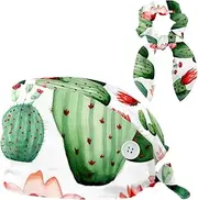 [YTYVAGT] Scrub Caps Women,Scrub Hats Suitable for Women,Cactus Watercolor Plants