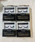 4 Eylure Pro Magnetic Eyeliner & Lash Kit Faux Mink Wispy Black False Eyelashes