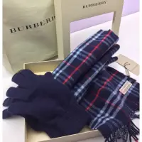 在飛比找蝦皮購物優惠-Burberry 羊毛圍巾手套組 全新 美麗諾 喀什米爾羊毛