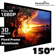 150" Inch Fixed Aluminum Frame Projector Screen Home Theatre HD TV Projection 3D
